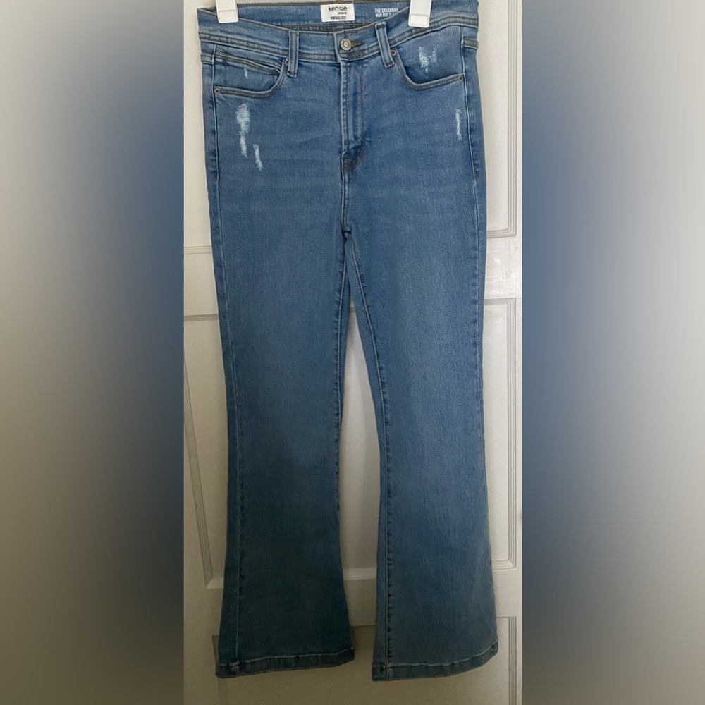 Kensie Savannah High Rise Flare Jeans